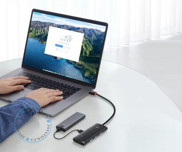 Хаб Розгалужувач BASEUS з USB A на USB 3.0 Мульти Адаптер 4в1 плюс Type-C порт живлення - подовжувач 100см - BS-OH013 HUB - Чорний